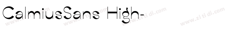 CalmiusSans High字体转换
